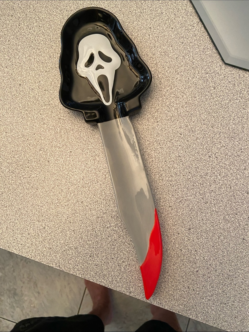 Black & Gray Horror Mask Knife Prop Spoon for Halloween